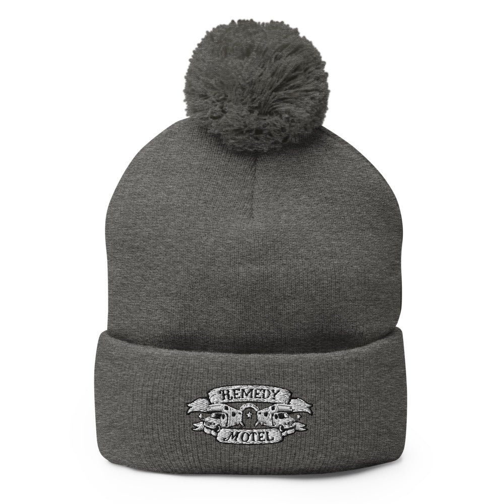 Remedy Motel RV Crest Pom-Pom Beanie (multiple colors available)