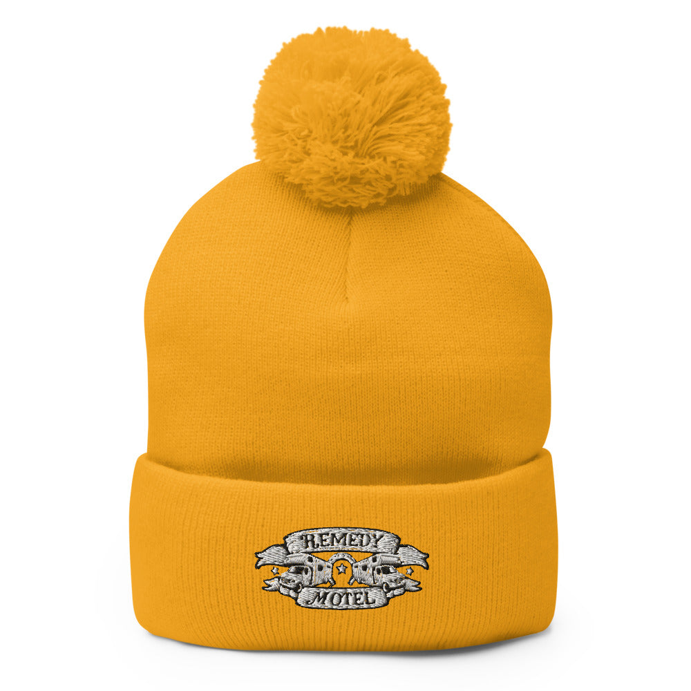 Remedy Motel RV Crest Pom-Pom Beanie (multiple colors available)