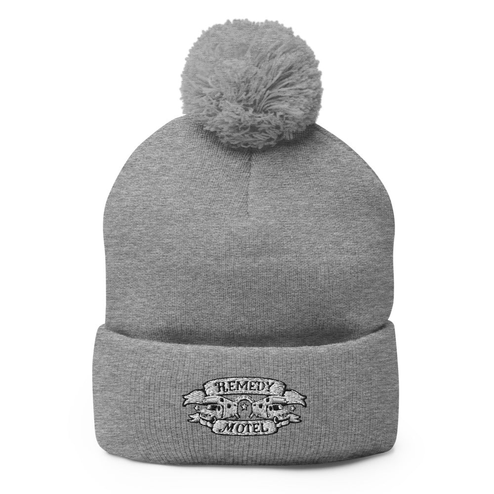 Remedy Motel RV Crest Pom-Pom Beanie (multiple colors available)