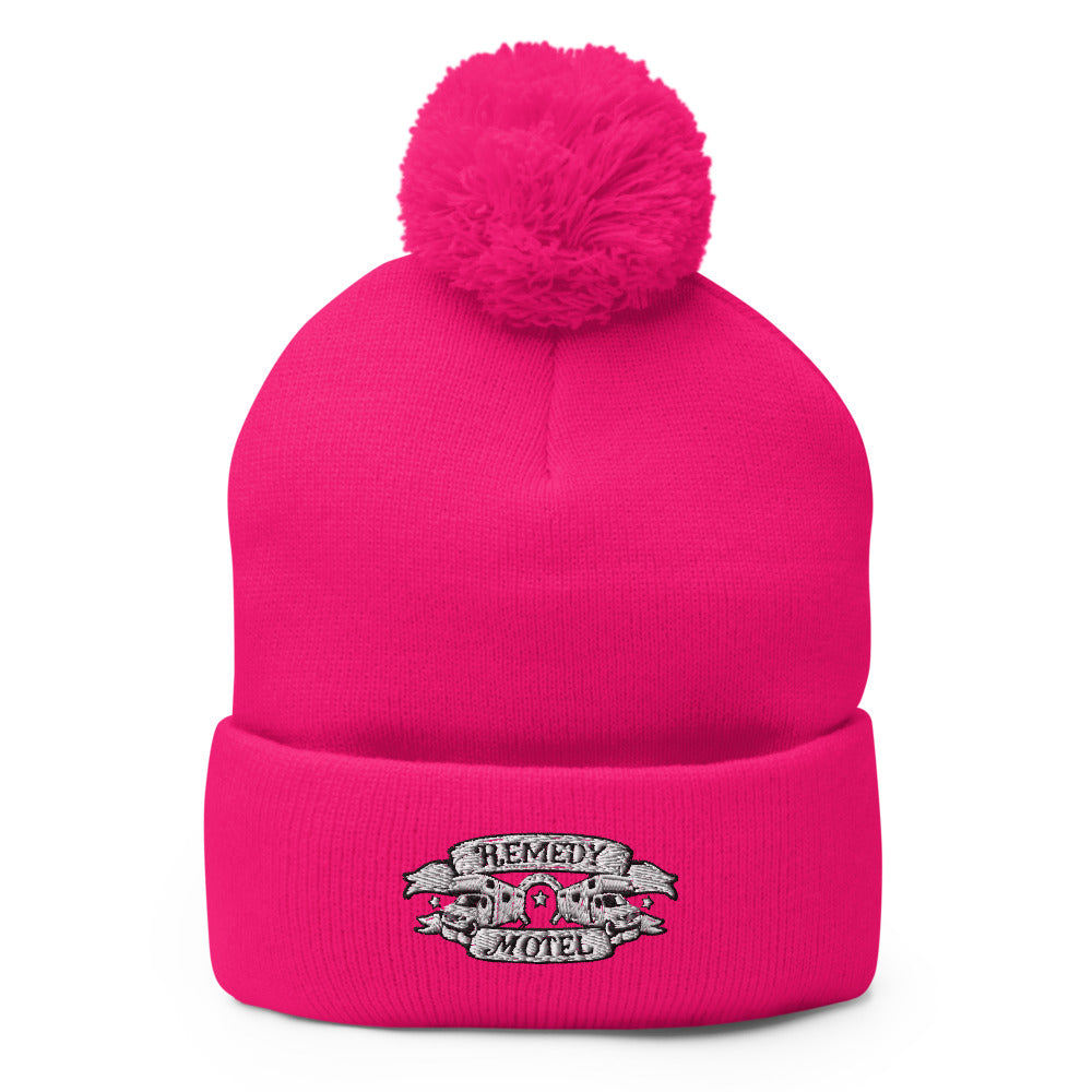 Remedy Motel RV Crest Pom-Pom Beanie (multiple colors available)