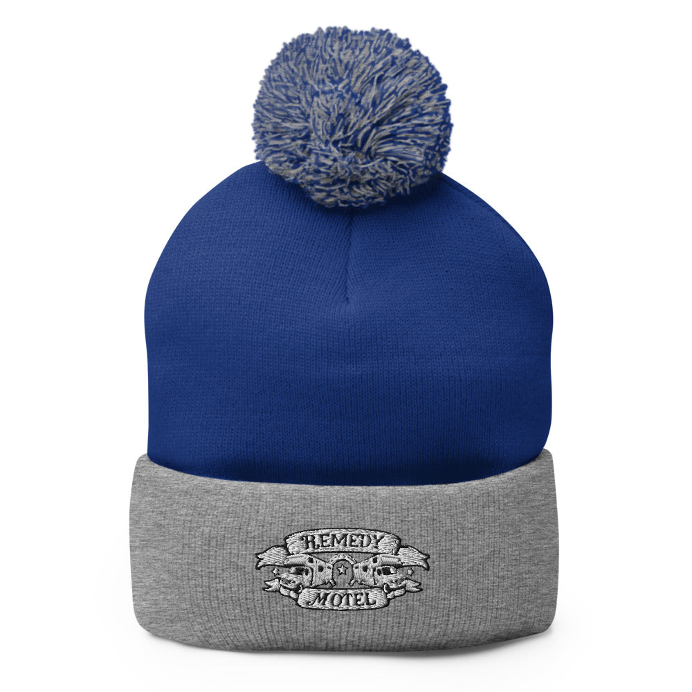 Remedy Motel RV Crest Pom-Pom Beanie (multiple colors available)