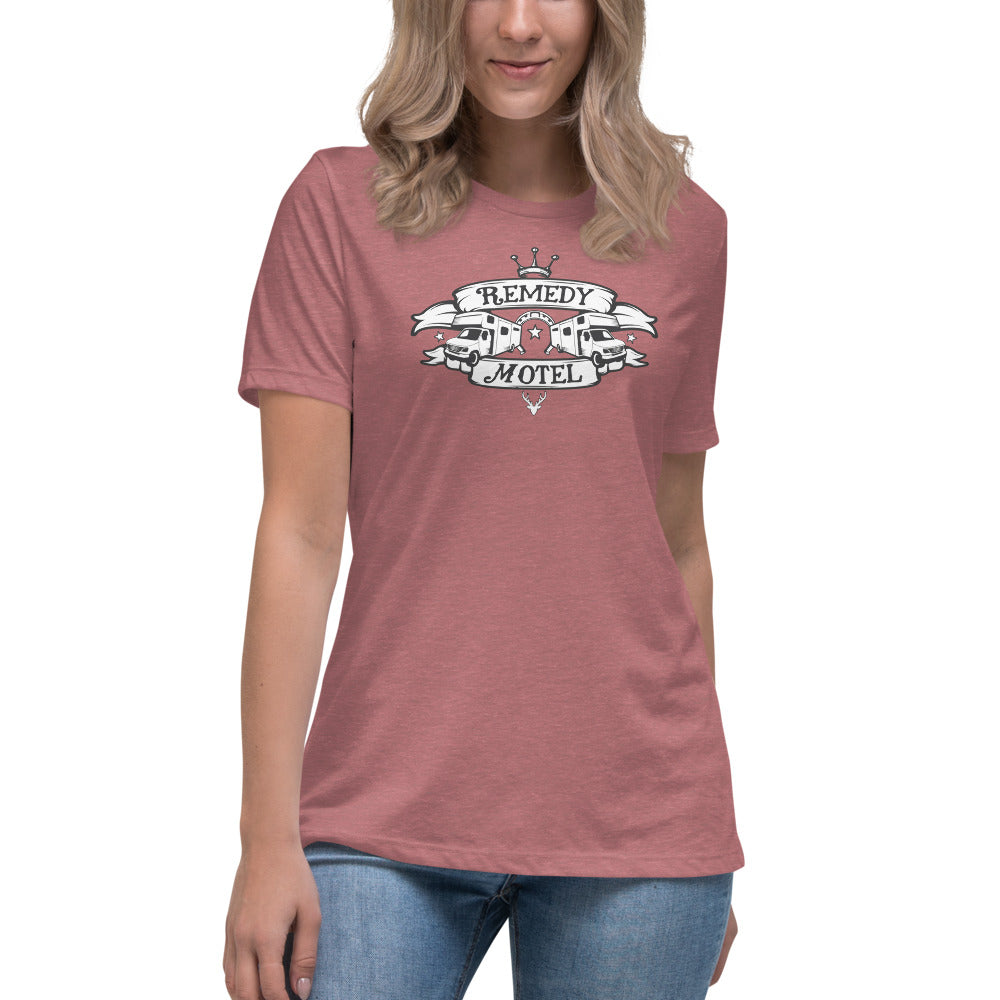 Remedy Motel RV Crest Women's Relaxed T-Shirt (multiple colors available)