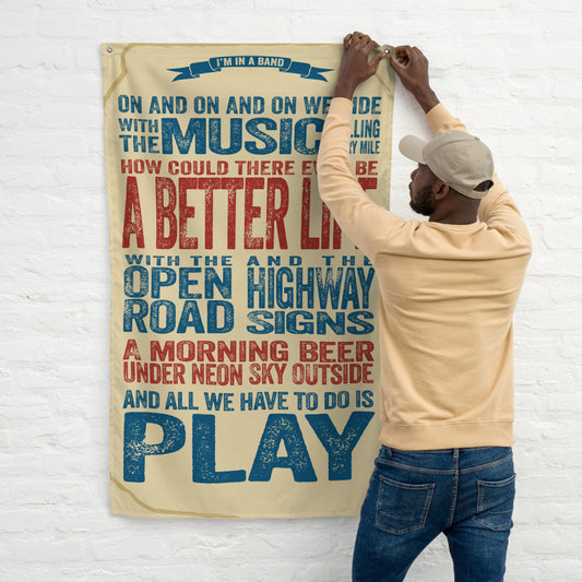 "I'm in a Band" Lyrics Flag. Limited Edition!!