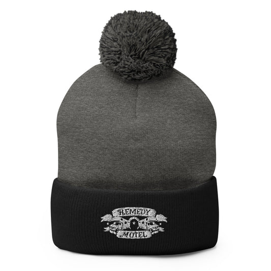 Remedy Motel RV Crest Pom-Pom Beanie (multiple colors available)