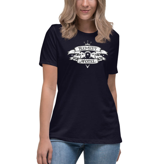 Remedy Motel RV Crest Women's Relaxed T-Shirt (multiple colors available)