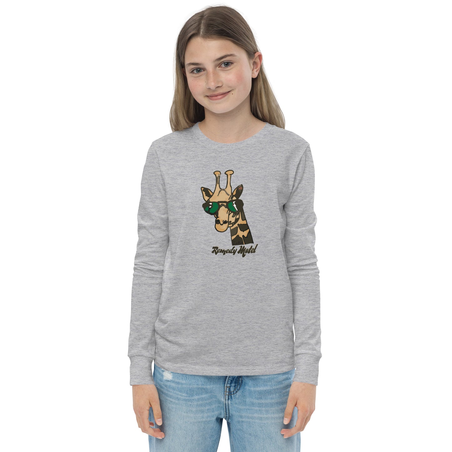 Remedy Motel Rock Star Giraffe youth long sleeve tee (by Stella)