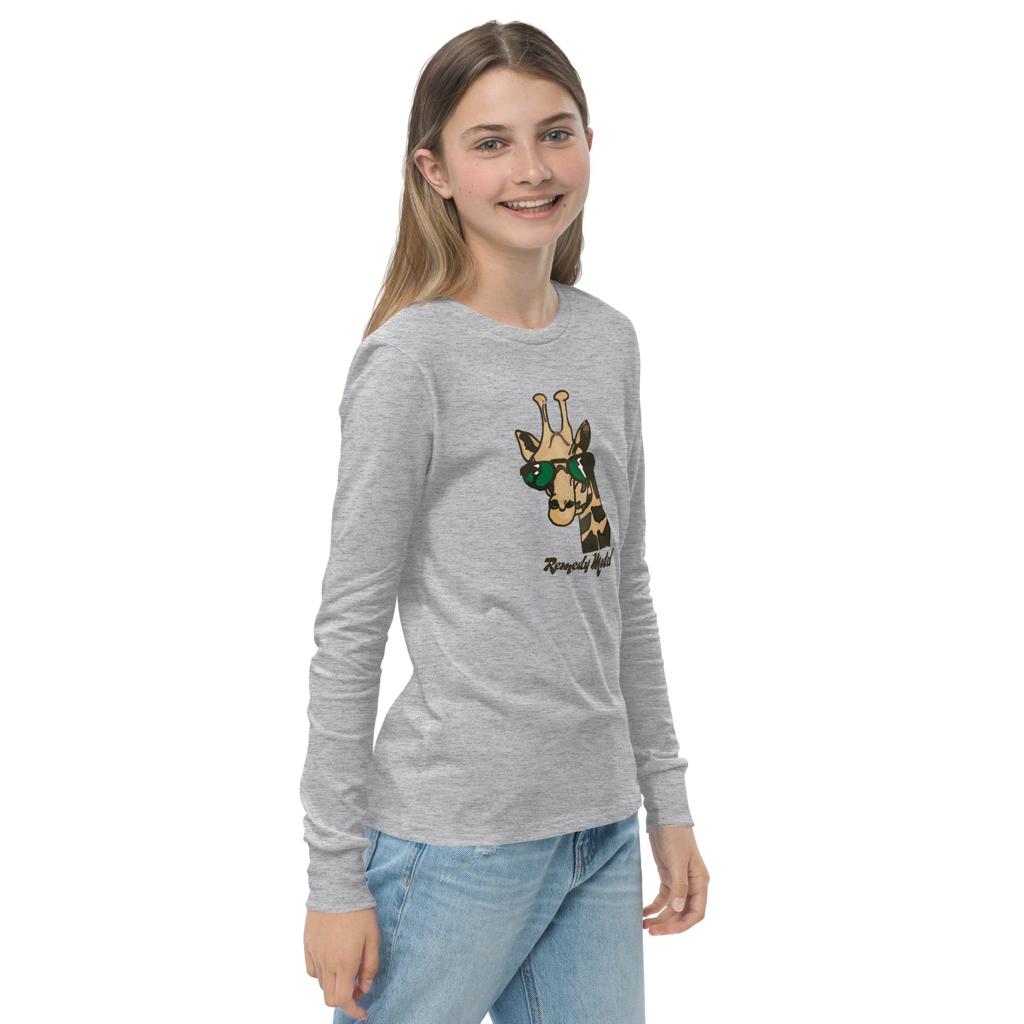 Remedy Motel Rock Star Giraffe youth long sleeve tee (by Stella)