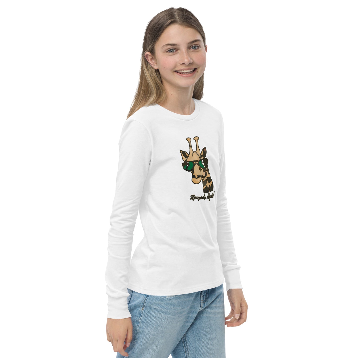 Remedy Motel Rock Star Giraffe youth long sleeve tee (by Stella)